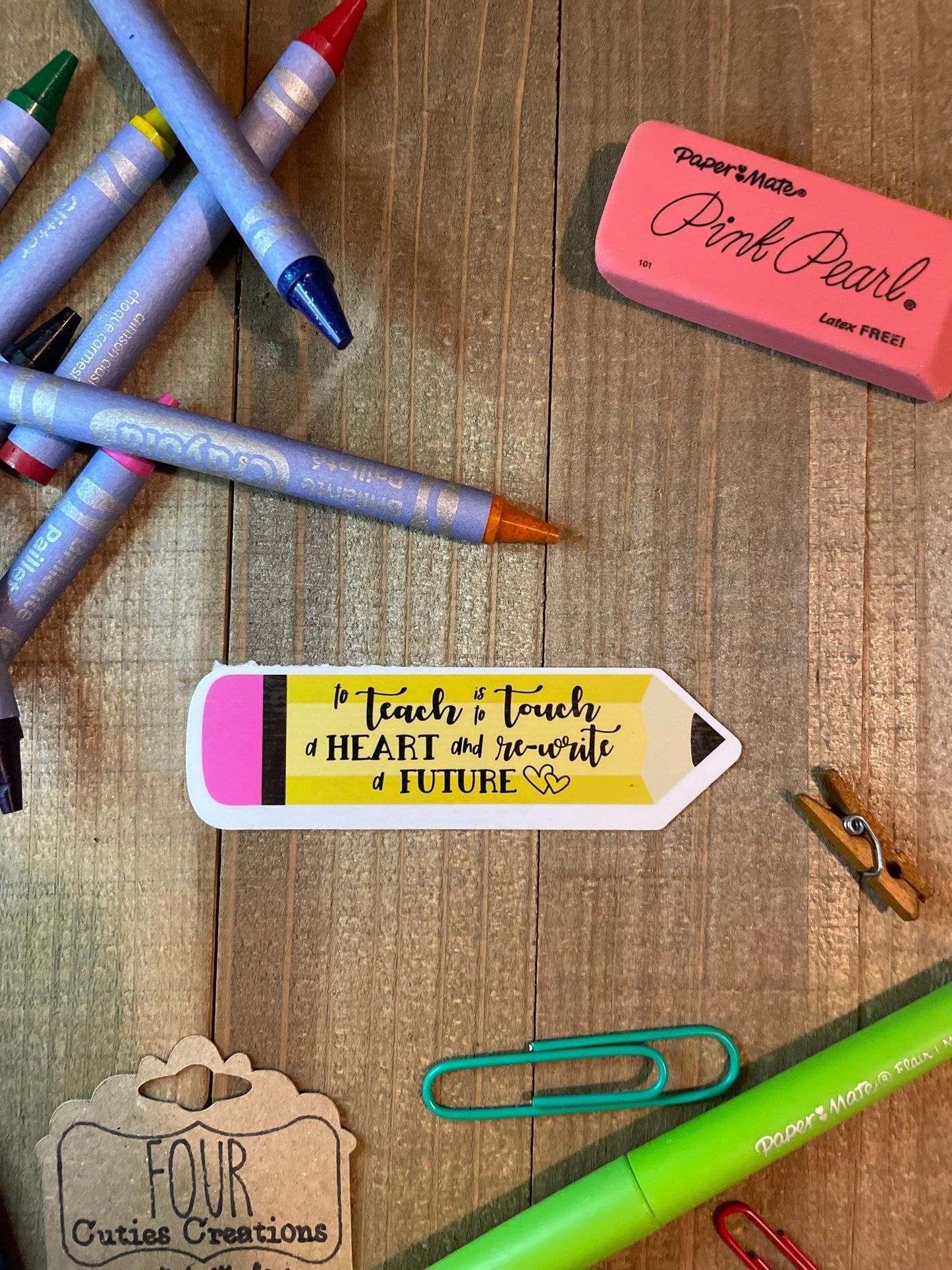 Teacher Pencil Sticker or Magnet