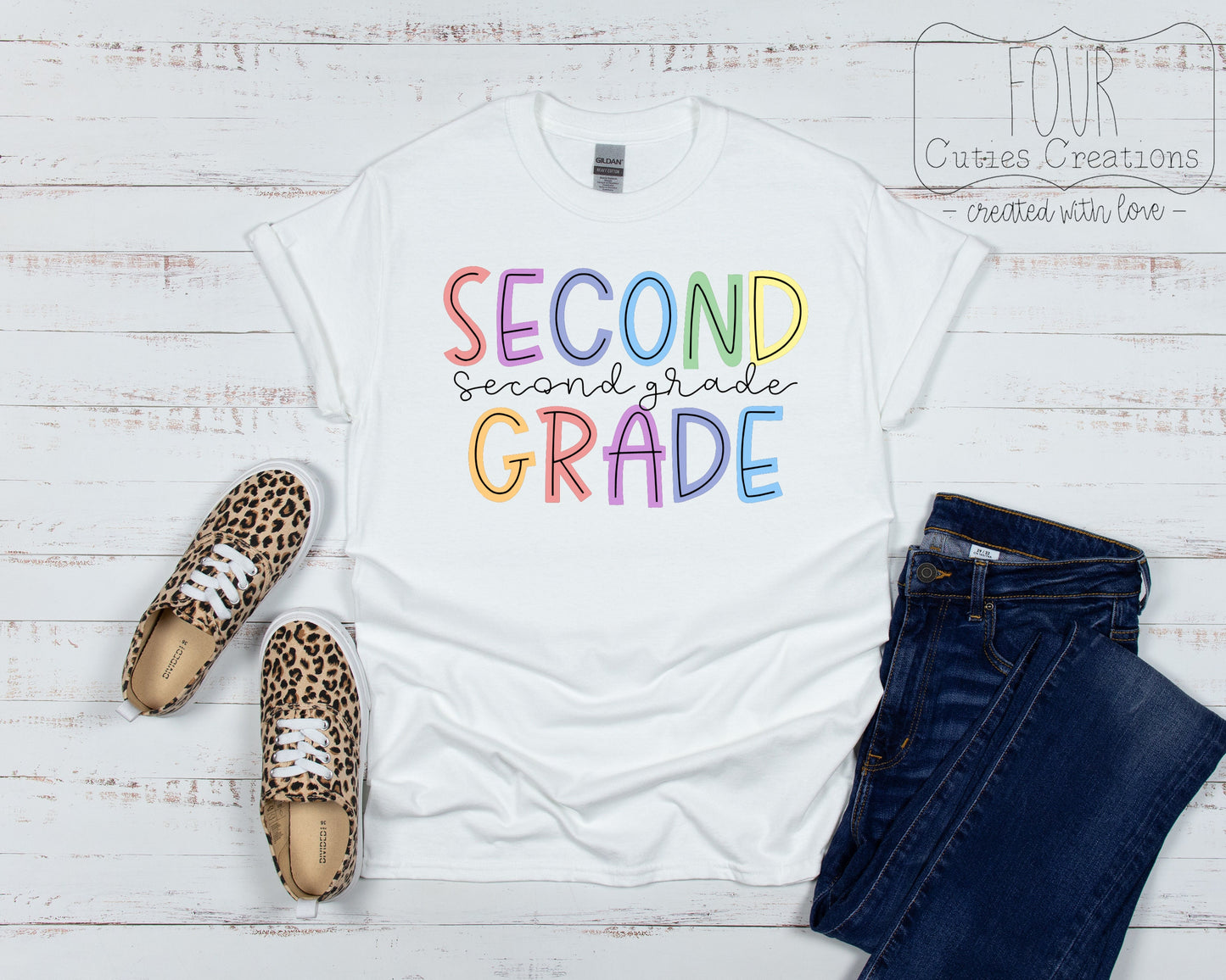 Grade Level Tee, Primary Grades, Preschool, Pre-K, Kindergarten, First, Second