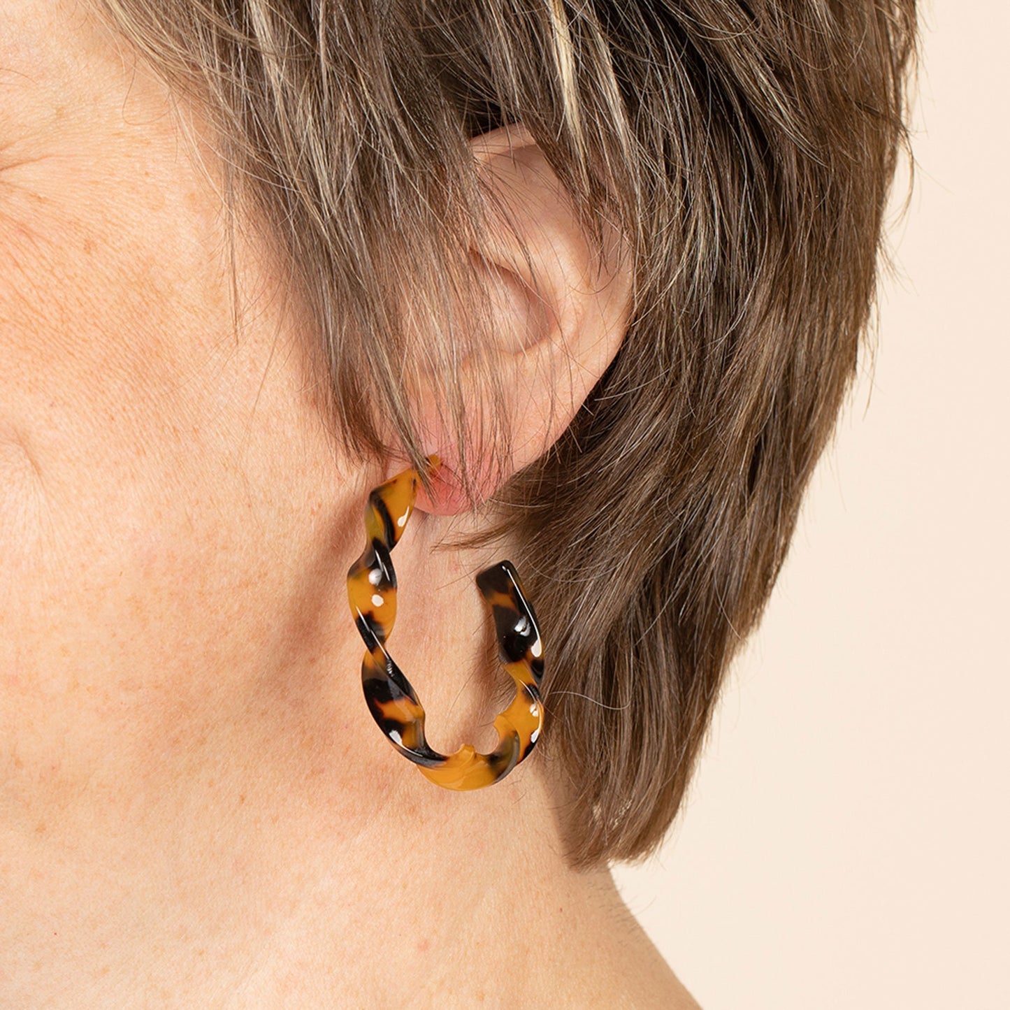 Tortoise Shell Hoops