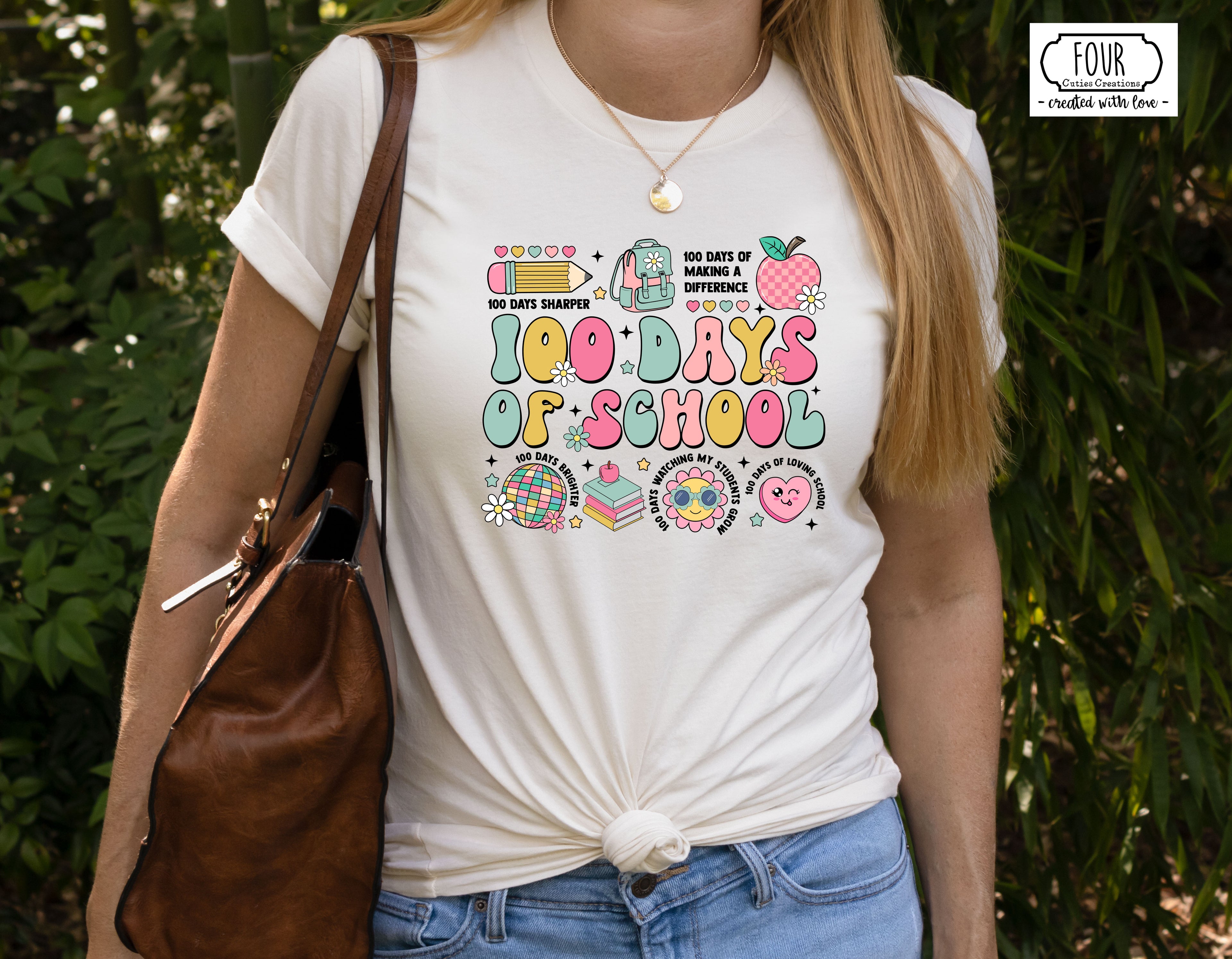 100 Days of School Teacher Collage Shirt