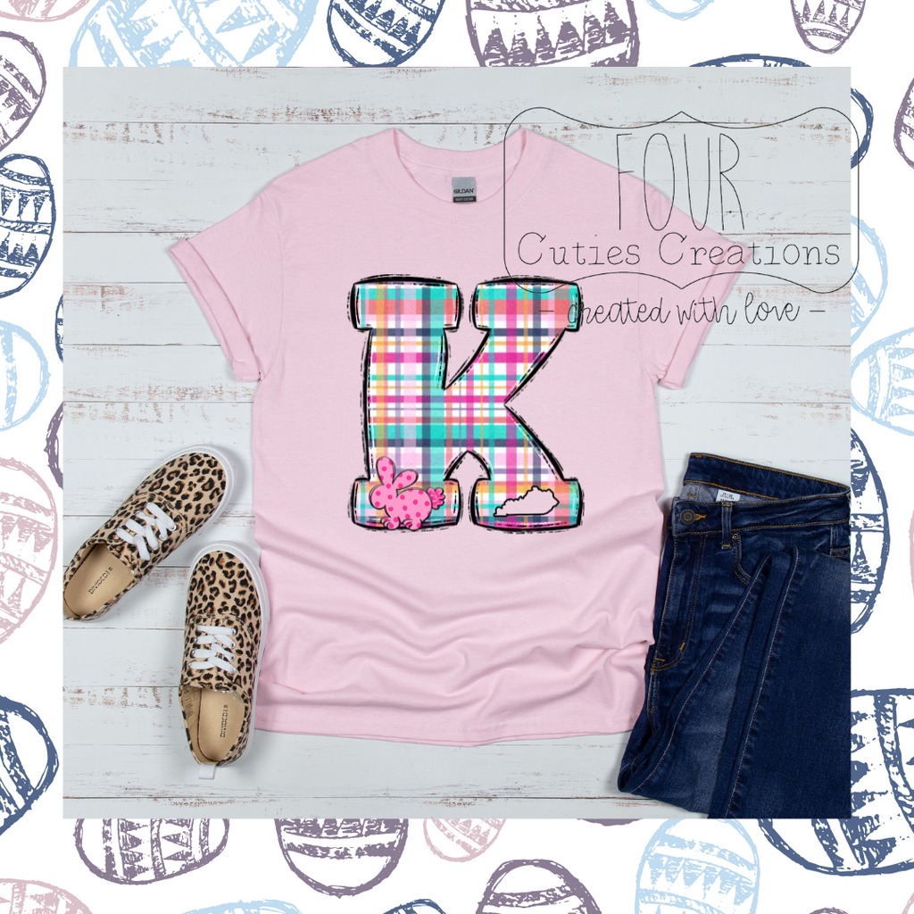 Kentucky Plaid Easter Bunny Shirt