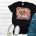 Love is All You Need Leopard Heart Tee