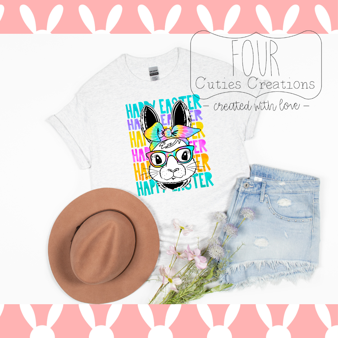 Happy Easter Tie-Dye Bunny Shirt