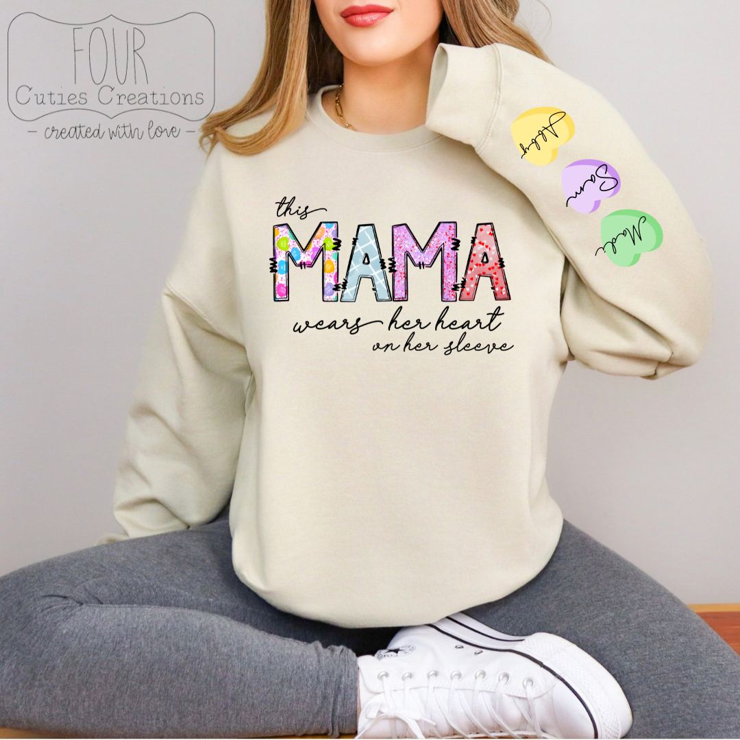 Personalized Mama or Nana Valentine Shirt