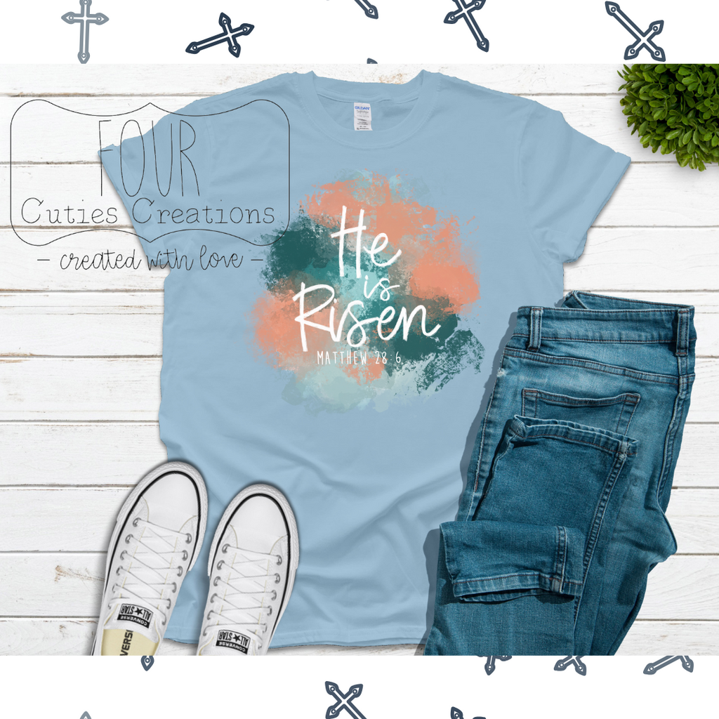 He is Risen Pastel Brushstroke Shirt
