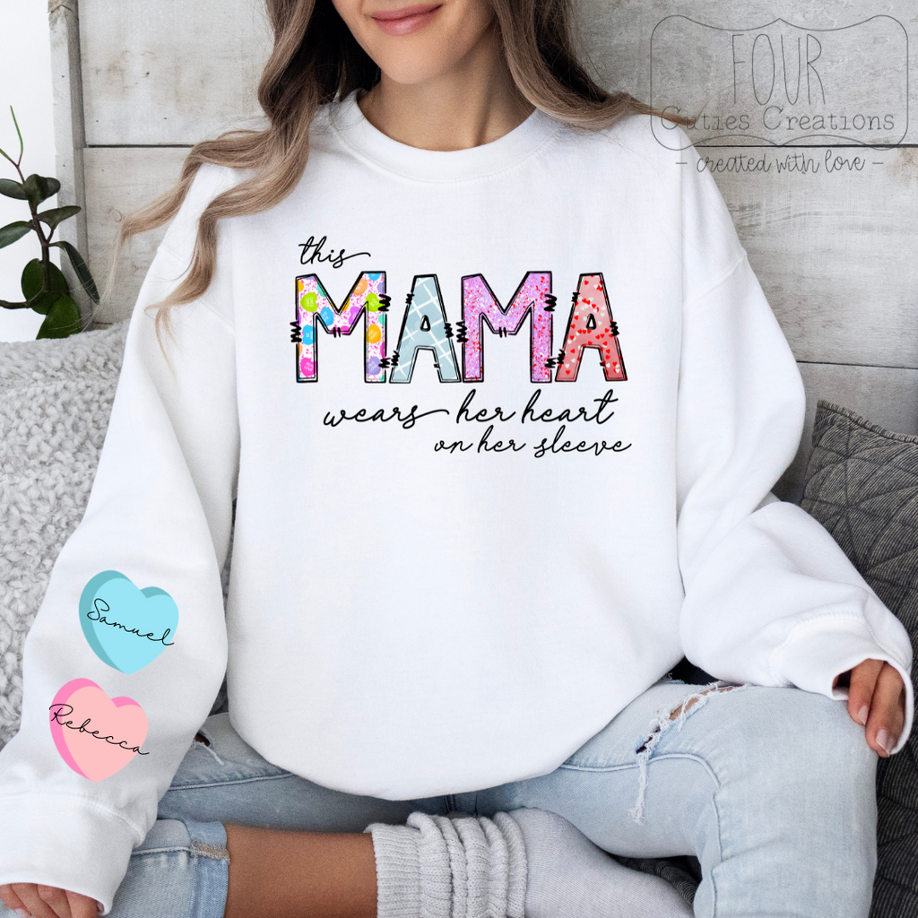 Personalized Mama or Nana Valentine Shirt