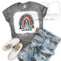Autism Southwestern Rainbow Bleach Dye Tee