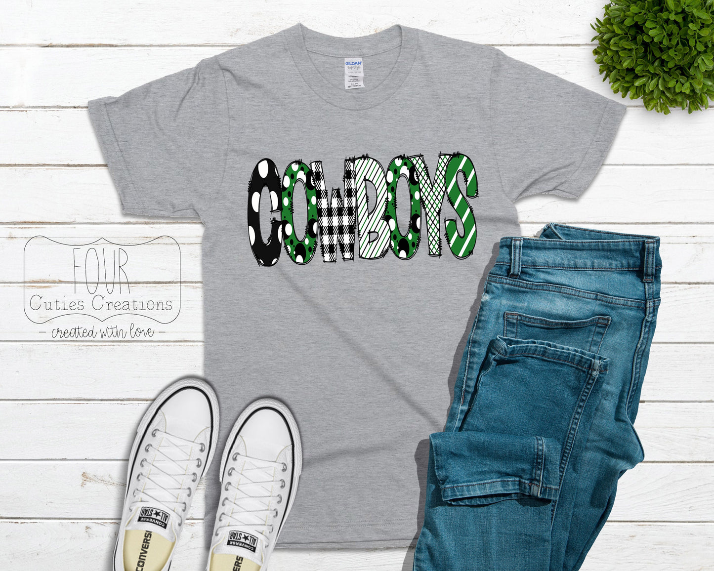 Cowboys Doodle (bleached or solid) tee