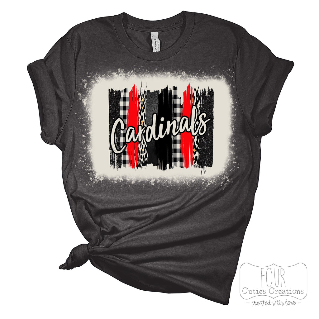 Cardinals Brushstroke (Bleached or Solid) Tee