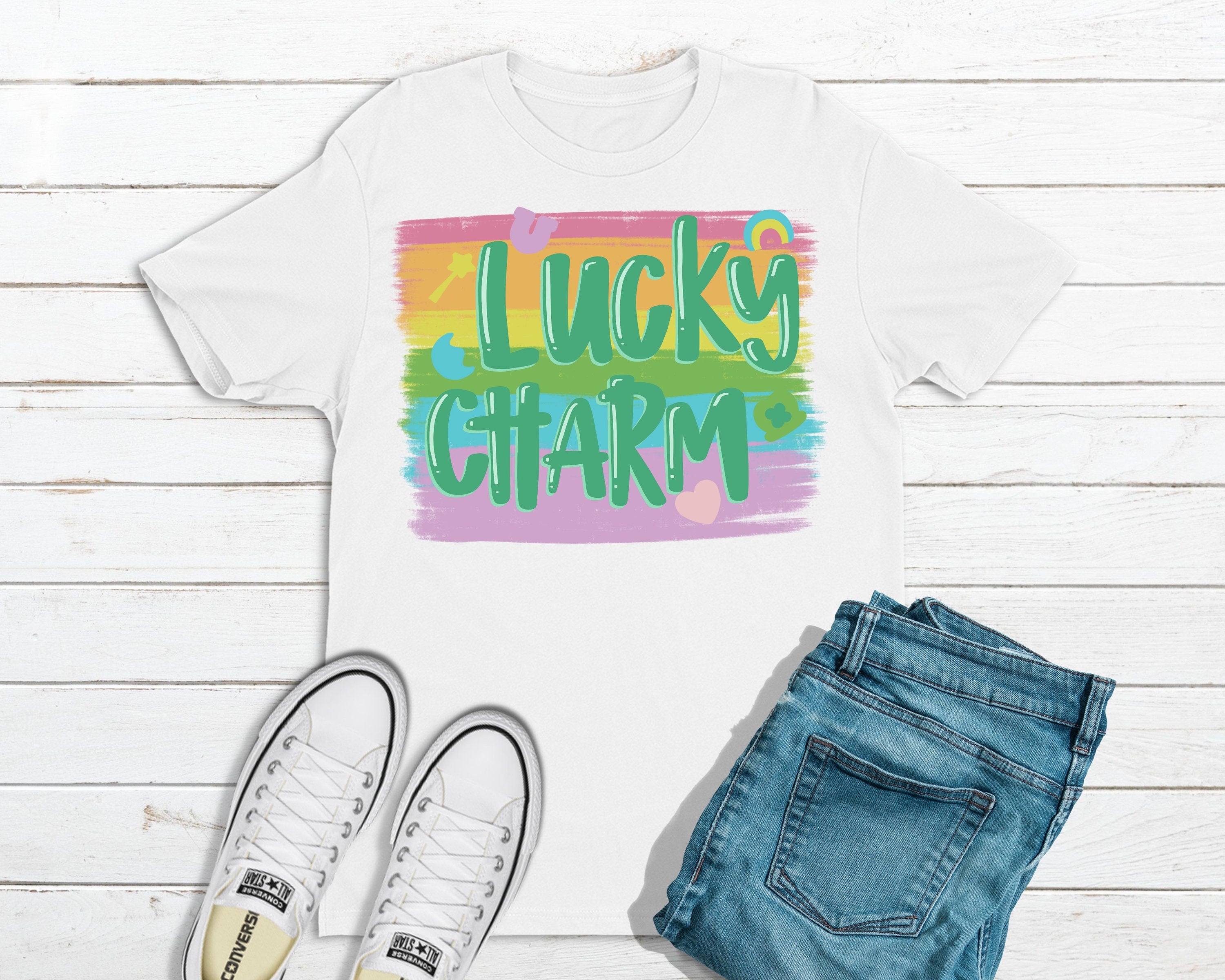 Lucky Charm Kids/Adults Bleached Tee