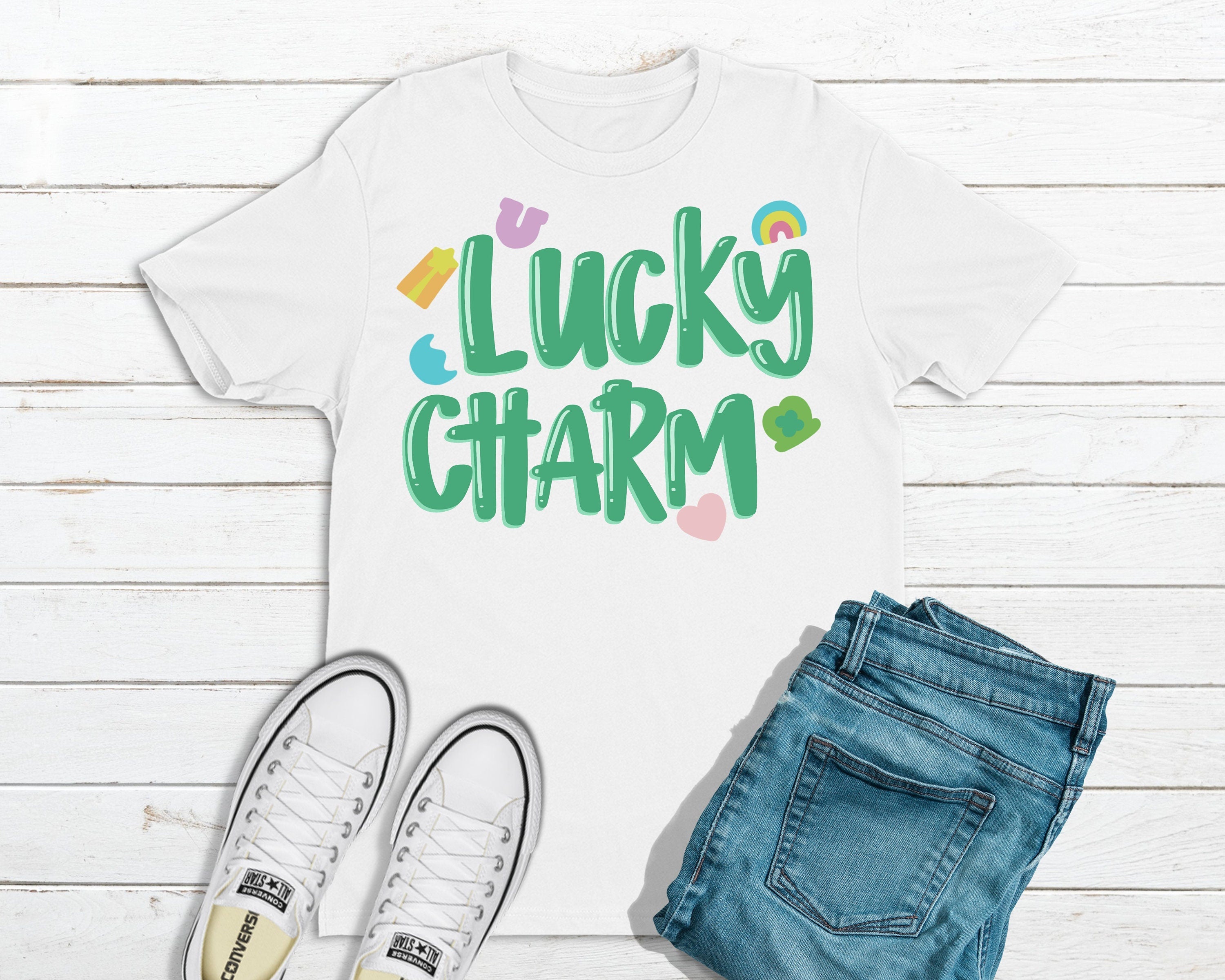 Lucky Charm Kids/Adults Bleached Tee