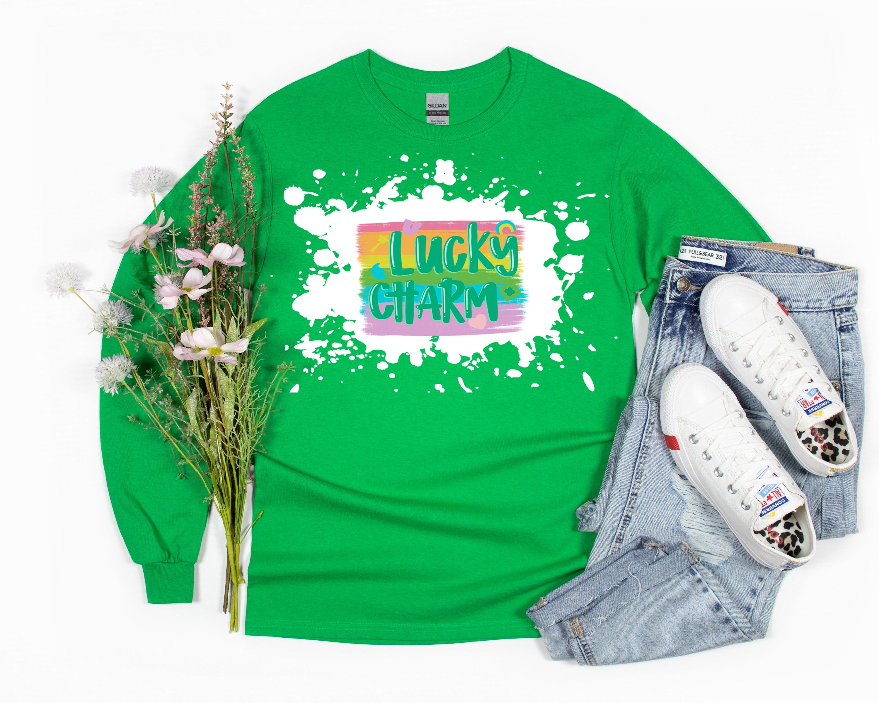 Lucky Charm Kids/Adults Bleached Tee