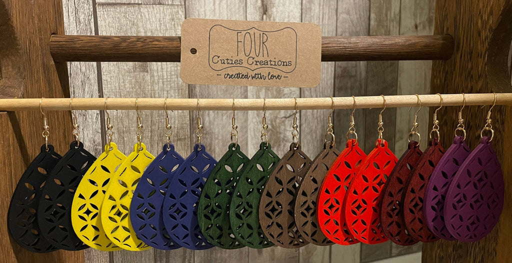 Boho Wooden Earrings