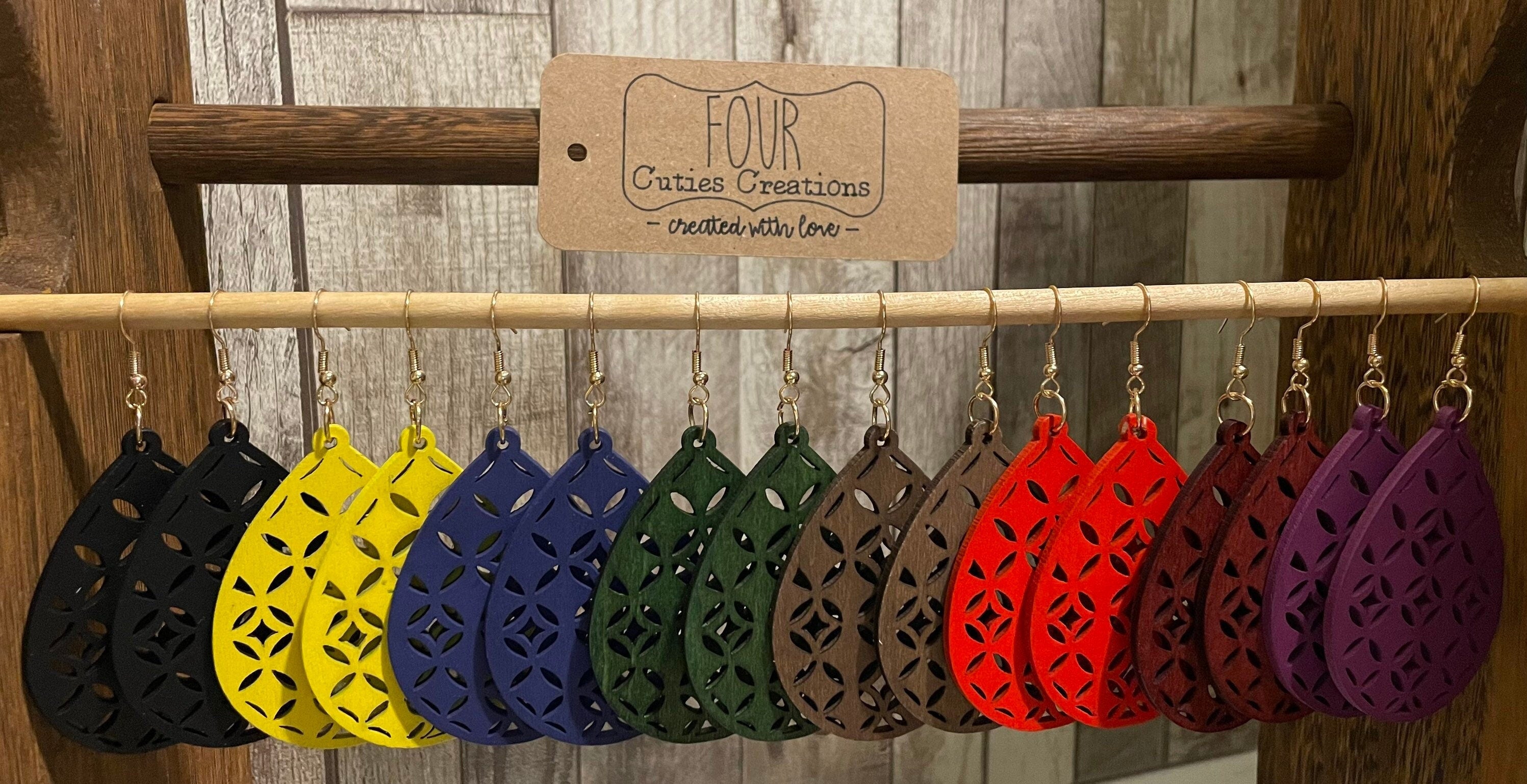 Boho Wooden Earrings
