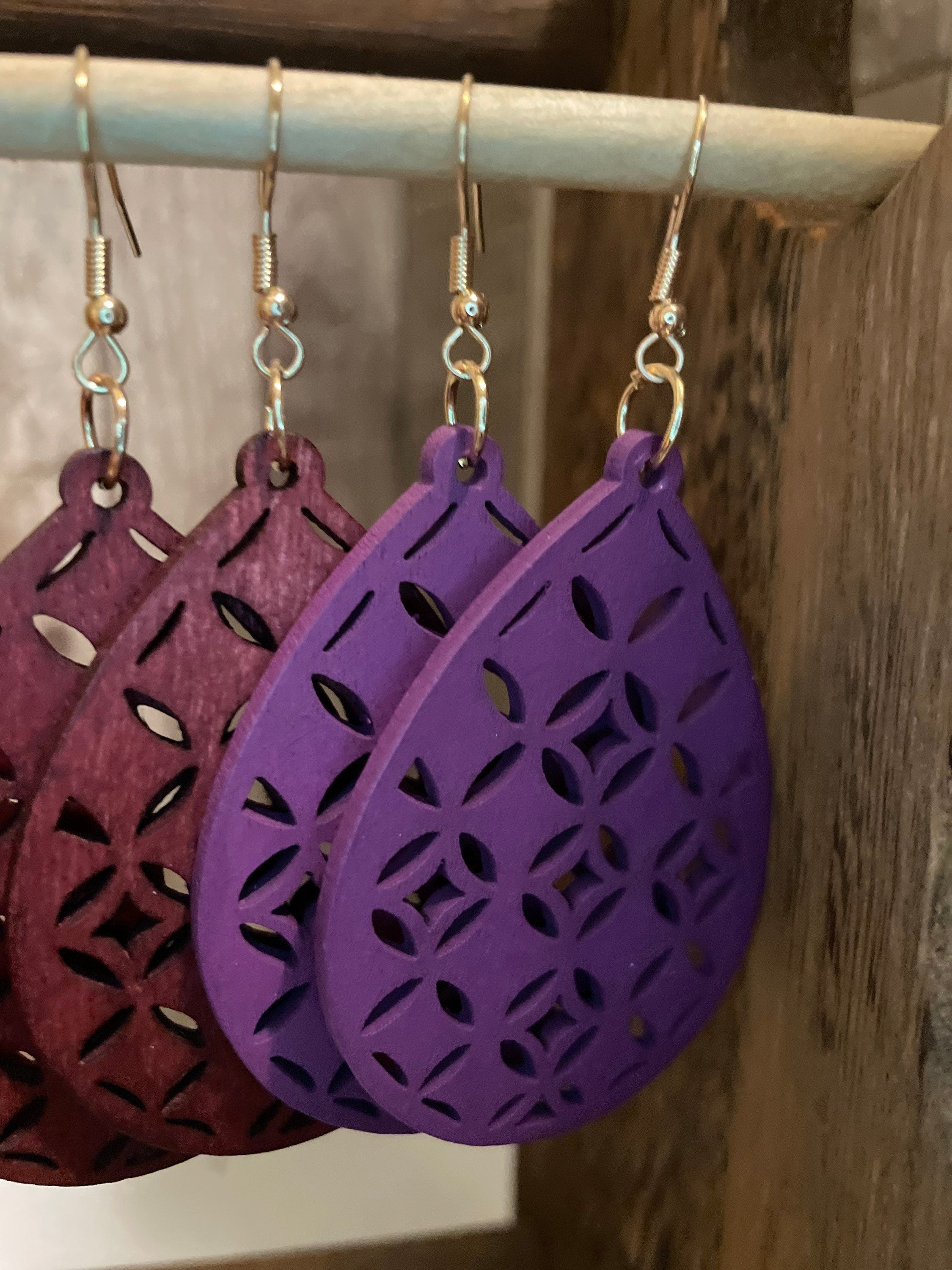 Boho Wooden Earrings