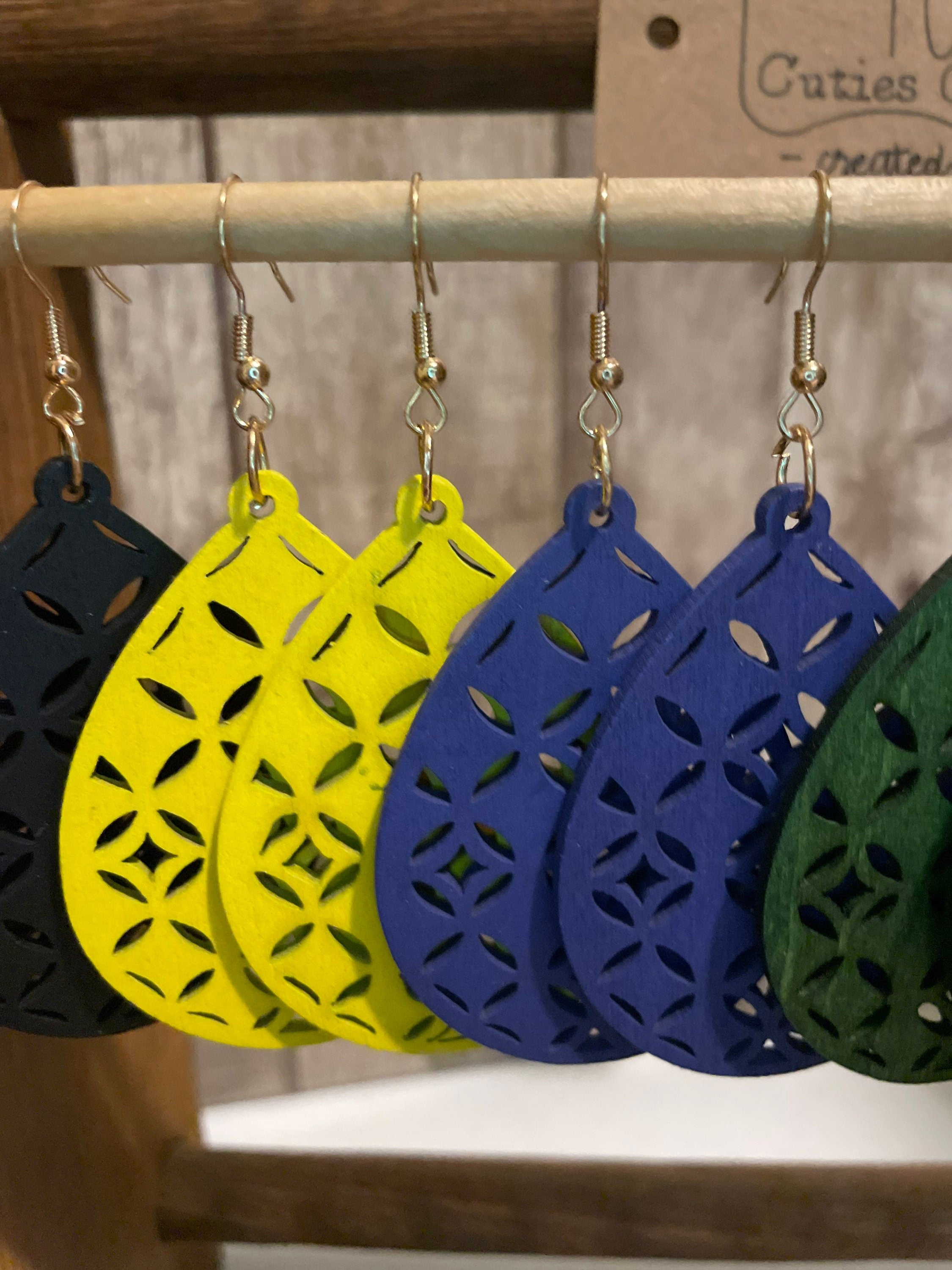 Boho Wooden Earrings
