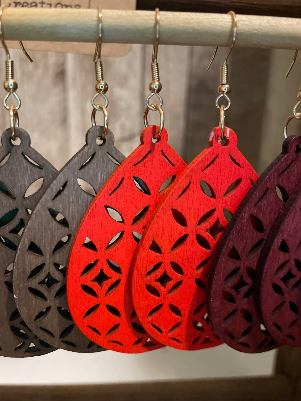 Boho Wooden Earrings