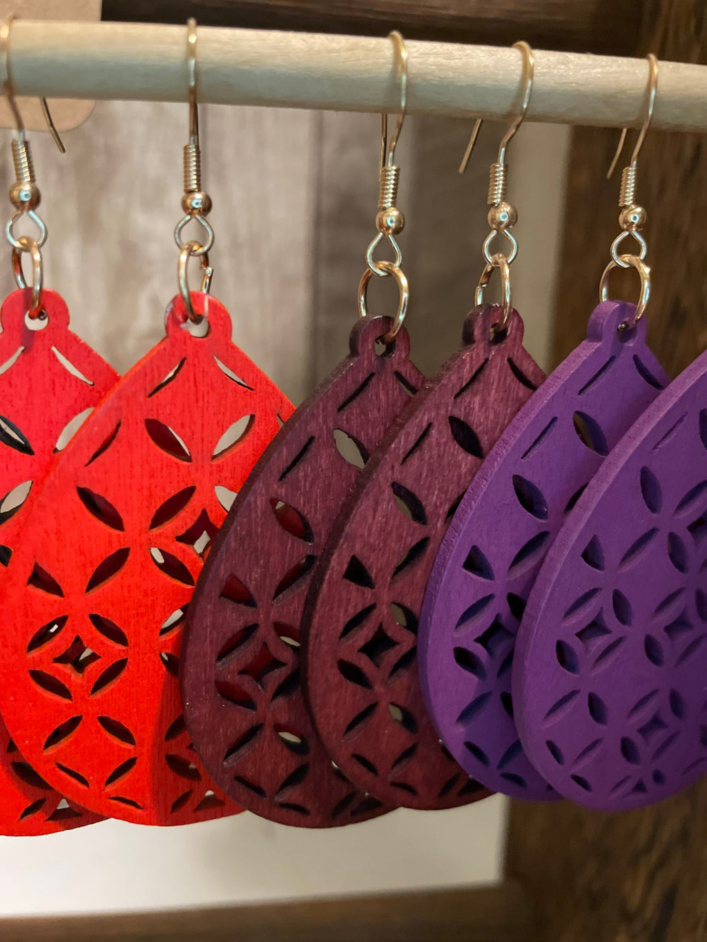 Boho Wooden Earrings