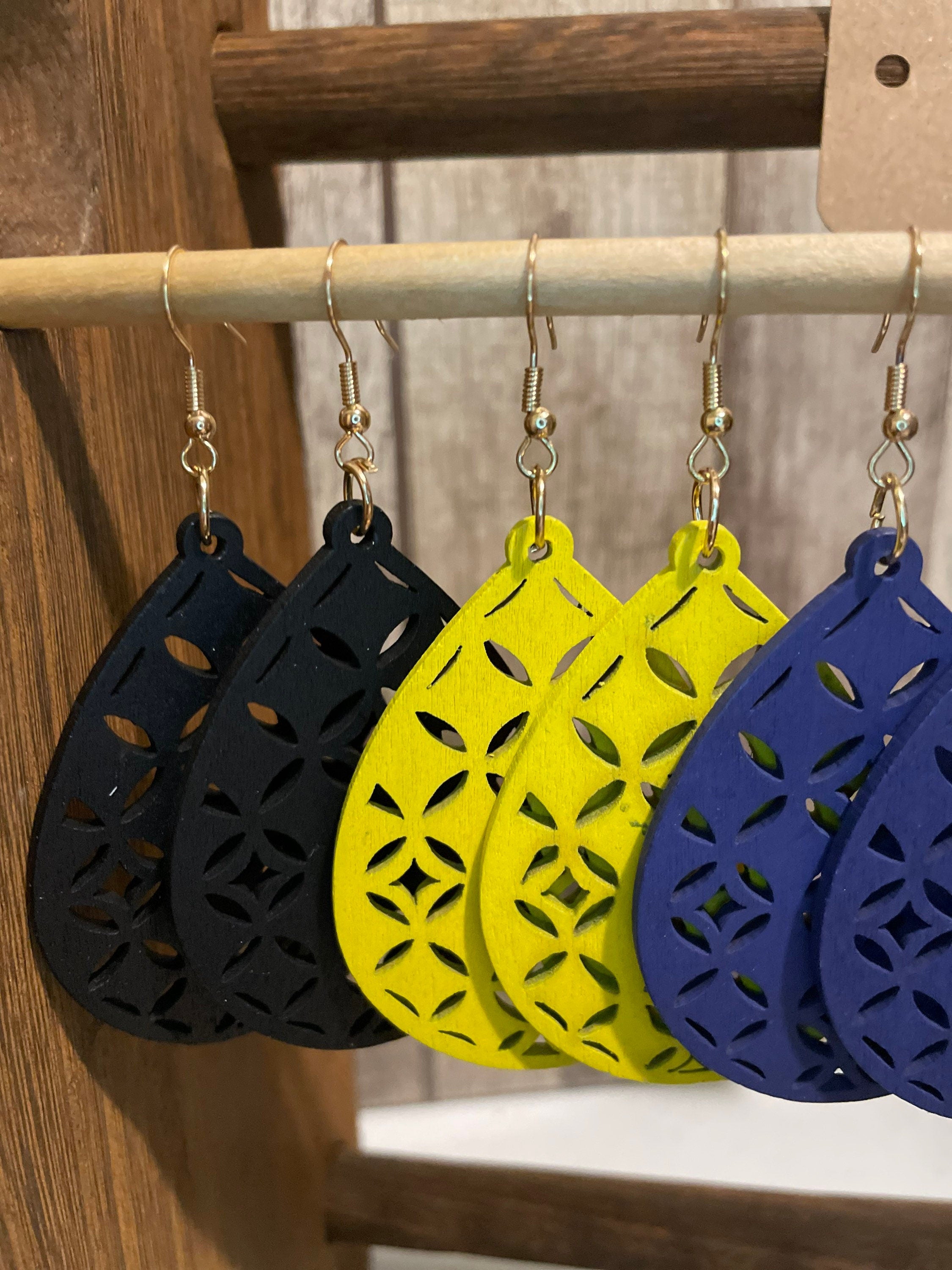 Boho Wooden Earrings