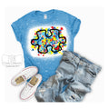 Autism Awareness Puzzle Bleached Tee