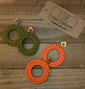 Rattan Circle Earrings