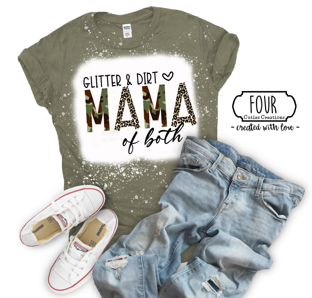 Mom of Both Bleached or Solid Tee