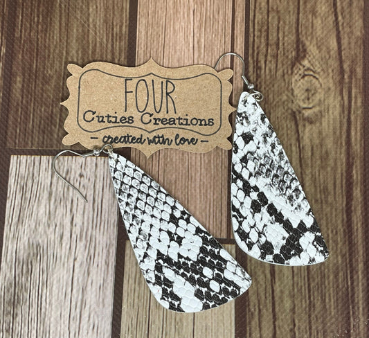 Snake Print Earrings