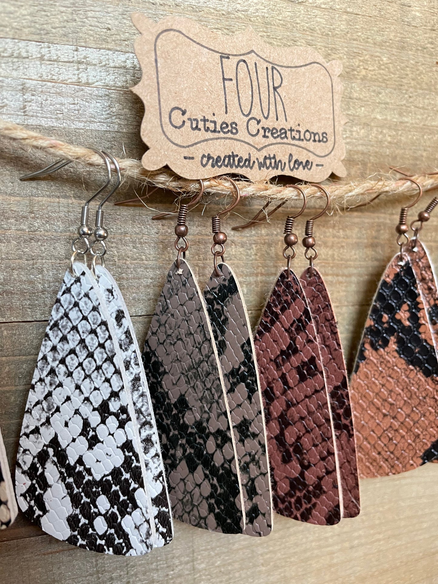 Snake Print Earrings