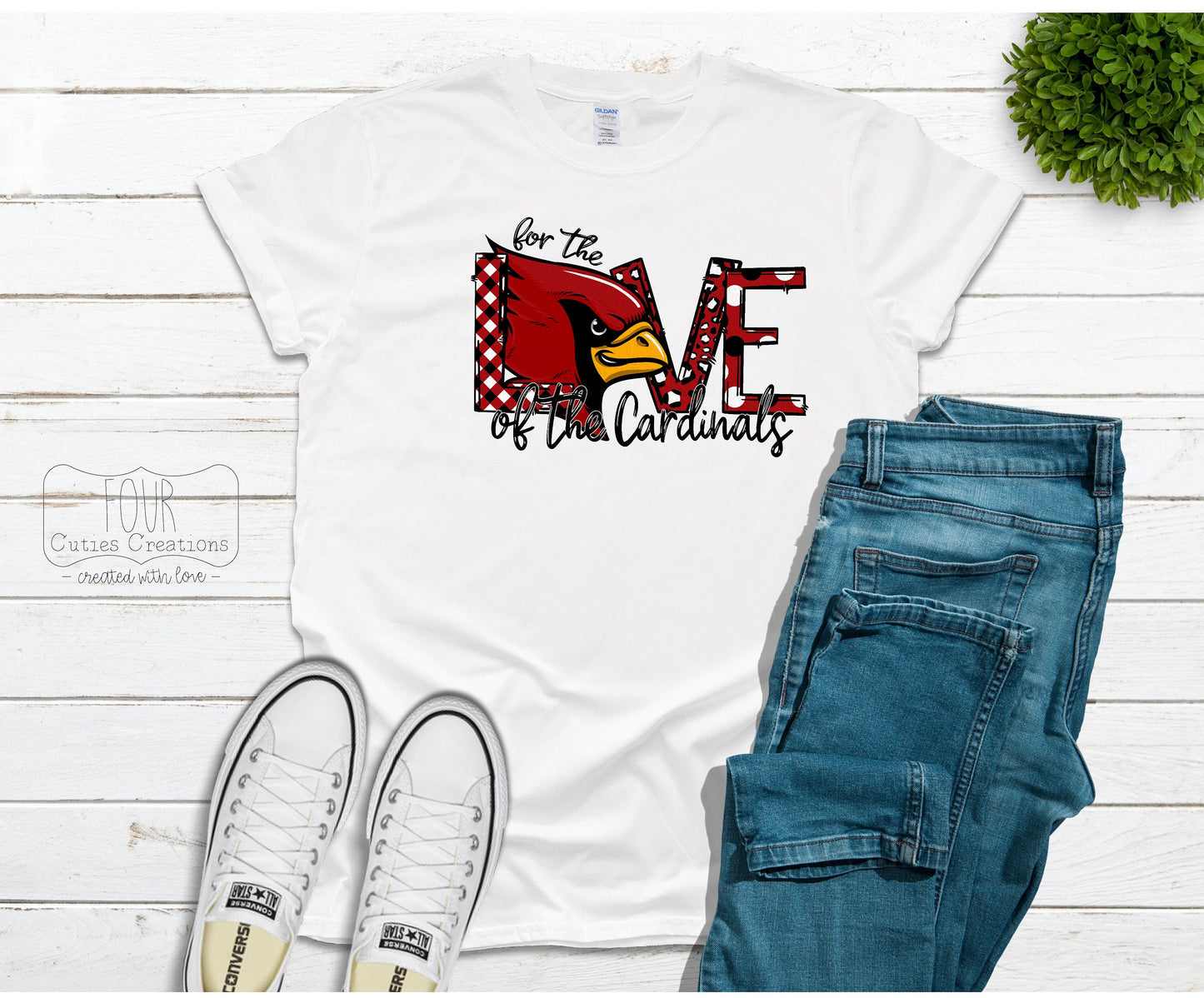 For the Love of the Cardinals (Bleached or Solid) Tee
