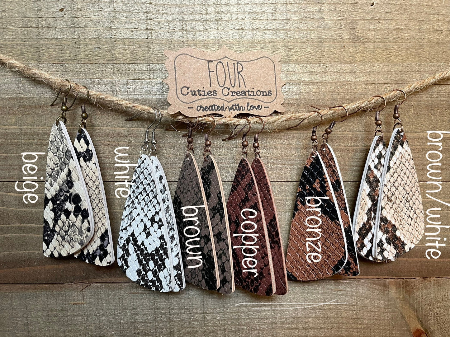 Snake Print Earrings