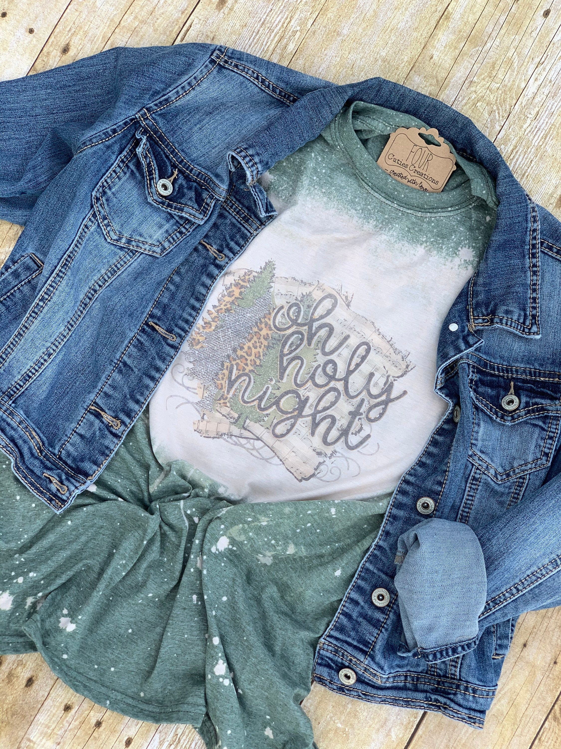 Oh Holy Night Bleached Tee