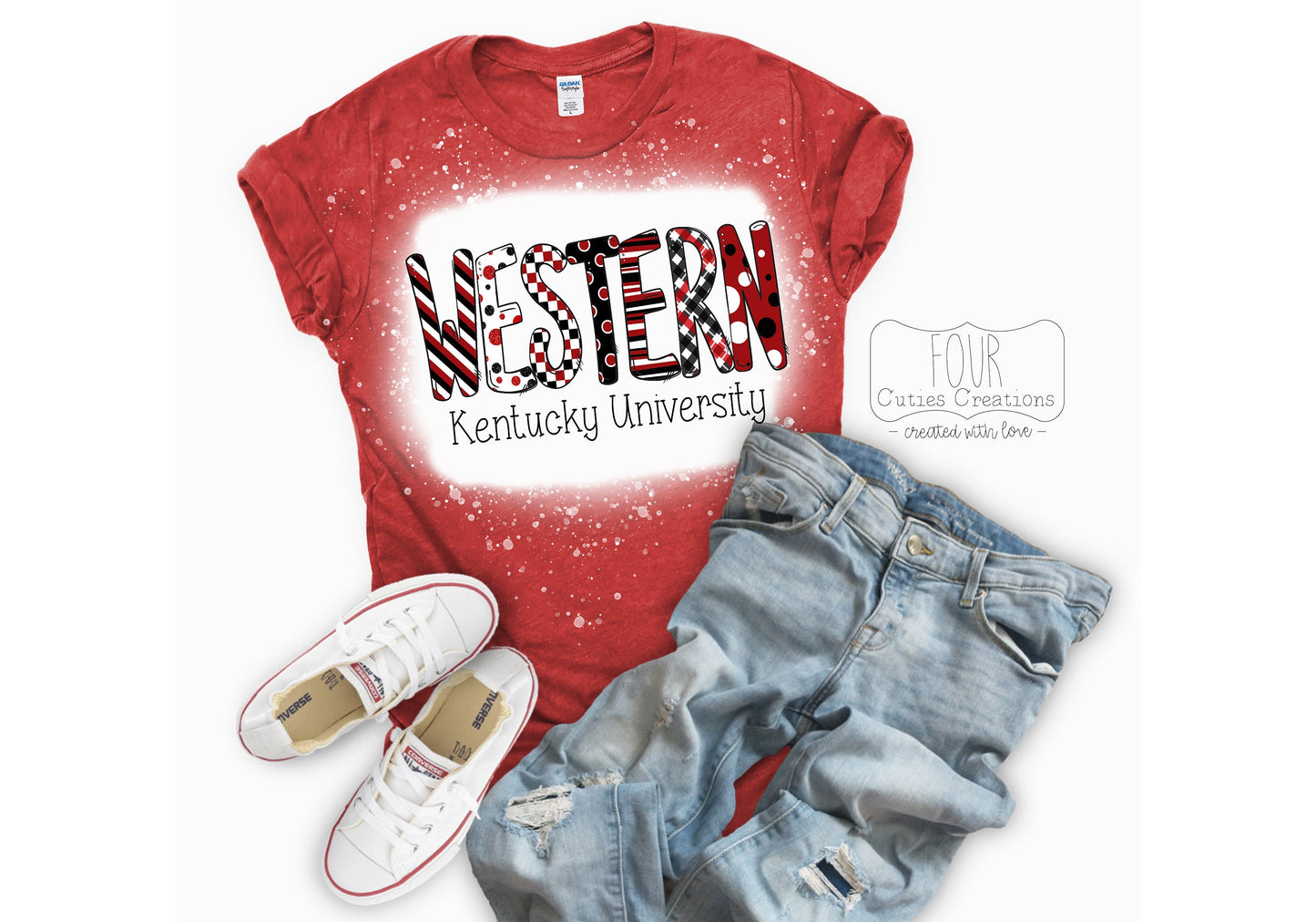 WKU (Western Kentucky University) Bleached or Solid Tee and Sweatshirt