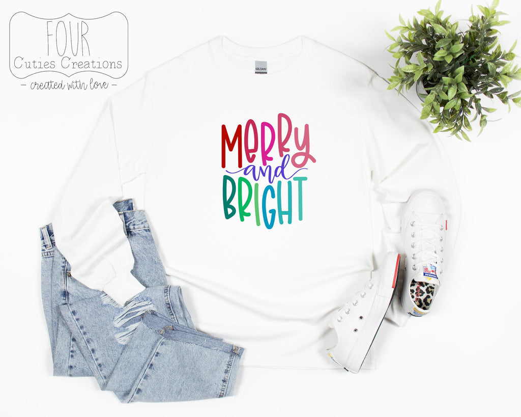 Merry and Bright Bleached Tee