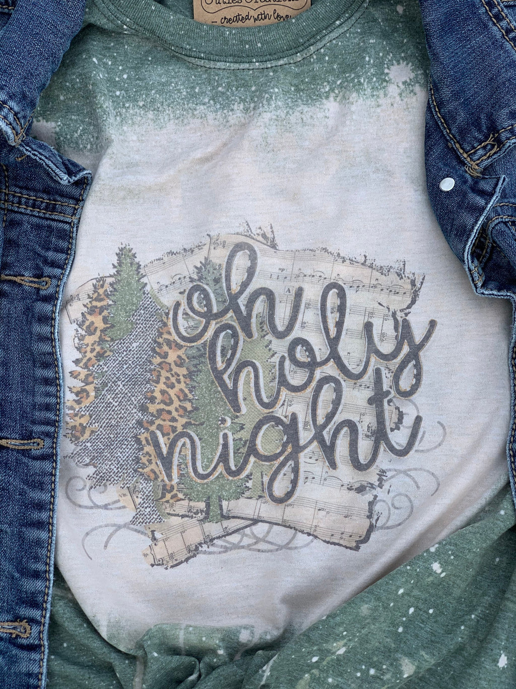 Oh Holy Night Bleached Tee