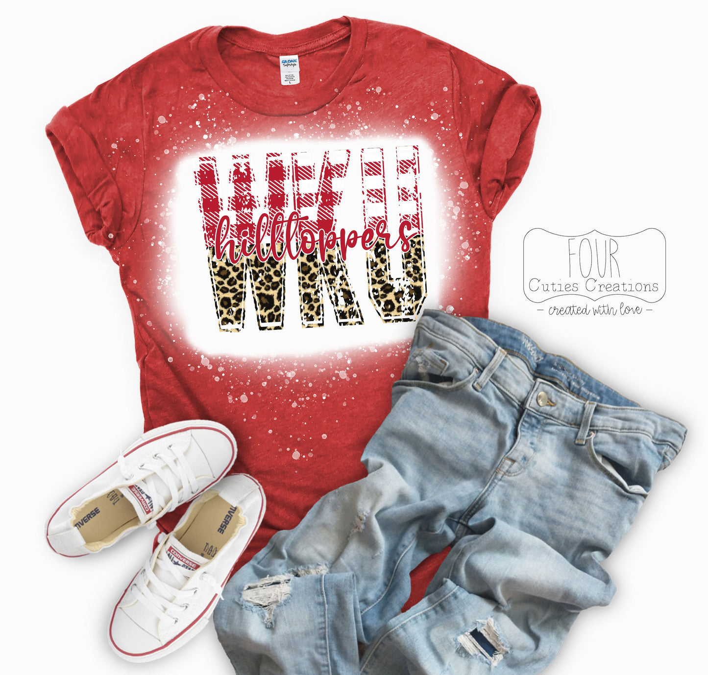 WKU (Western Kentucky University) Bleached or Solid Tee and Sweatshirt