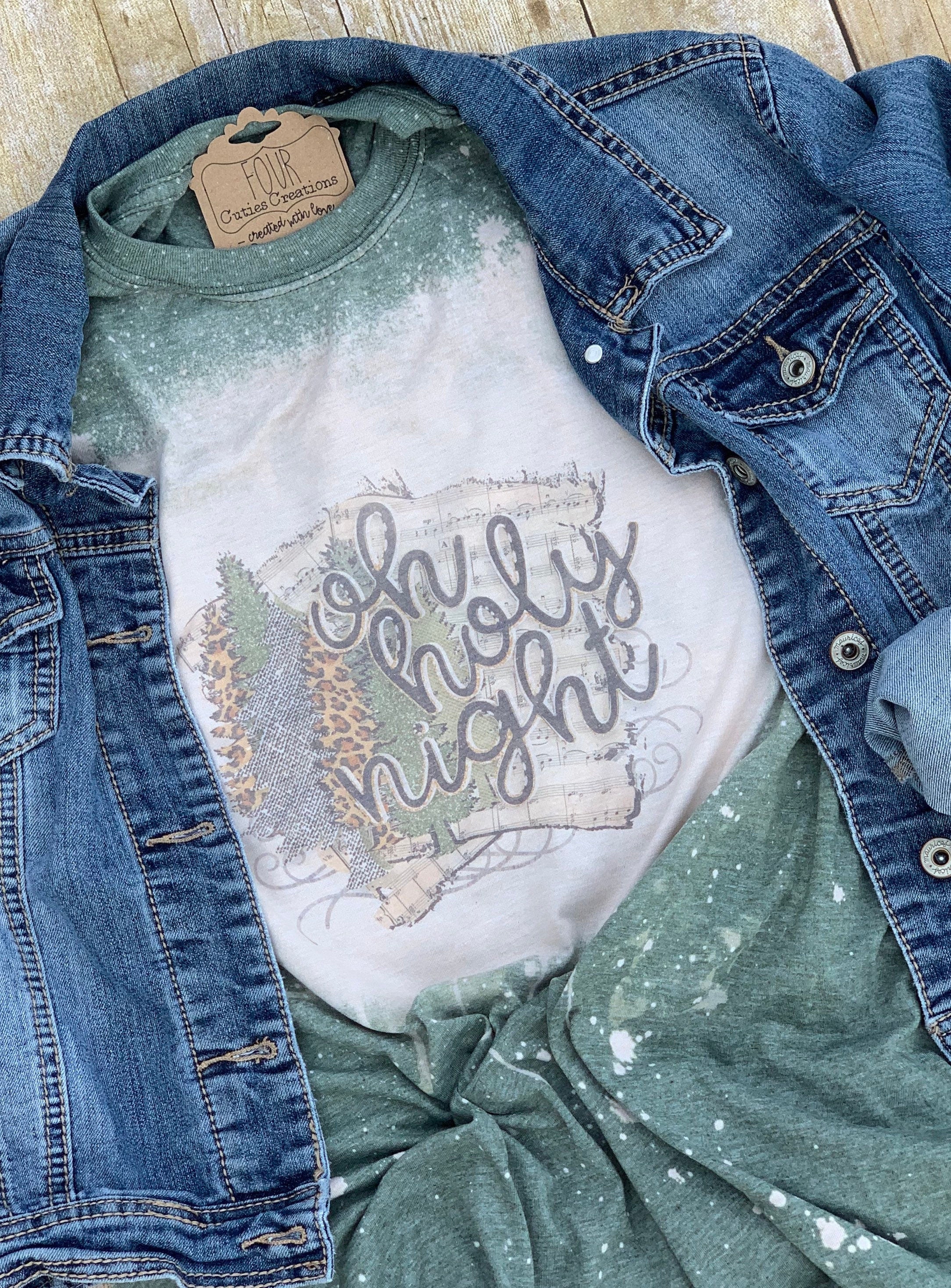 Oh Holy Night Bleached Tee