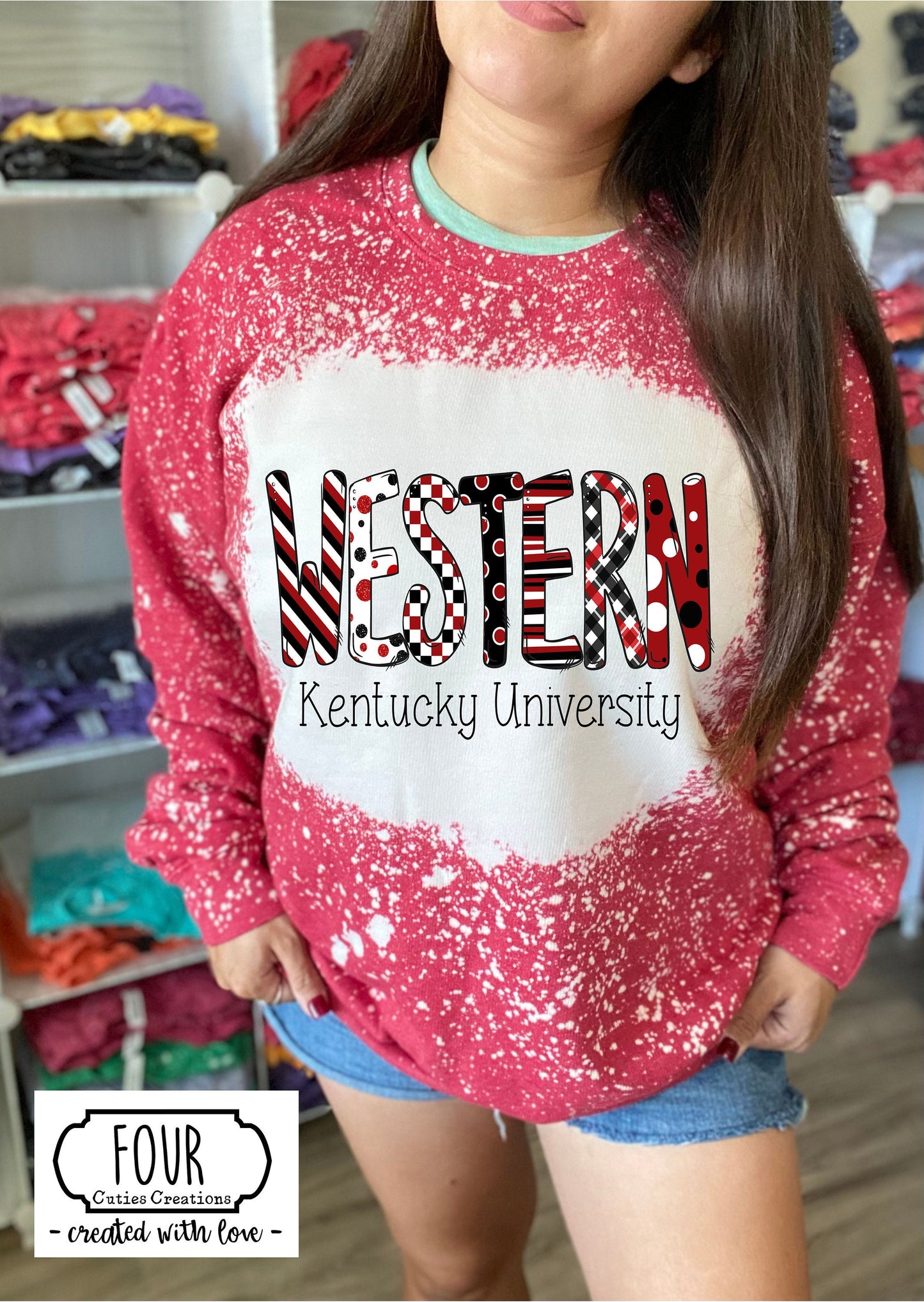 WKU (Western Kentucky University) Bleached or Solid Tee and Sweatshirt