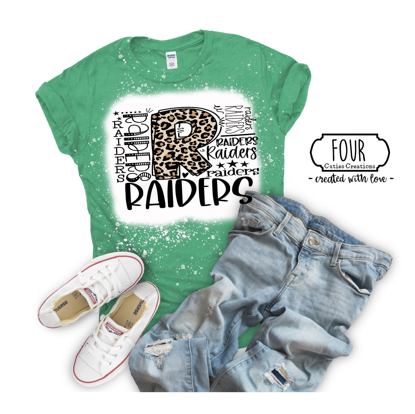 Raiders Bleach Dye Tee