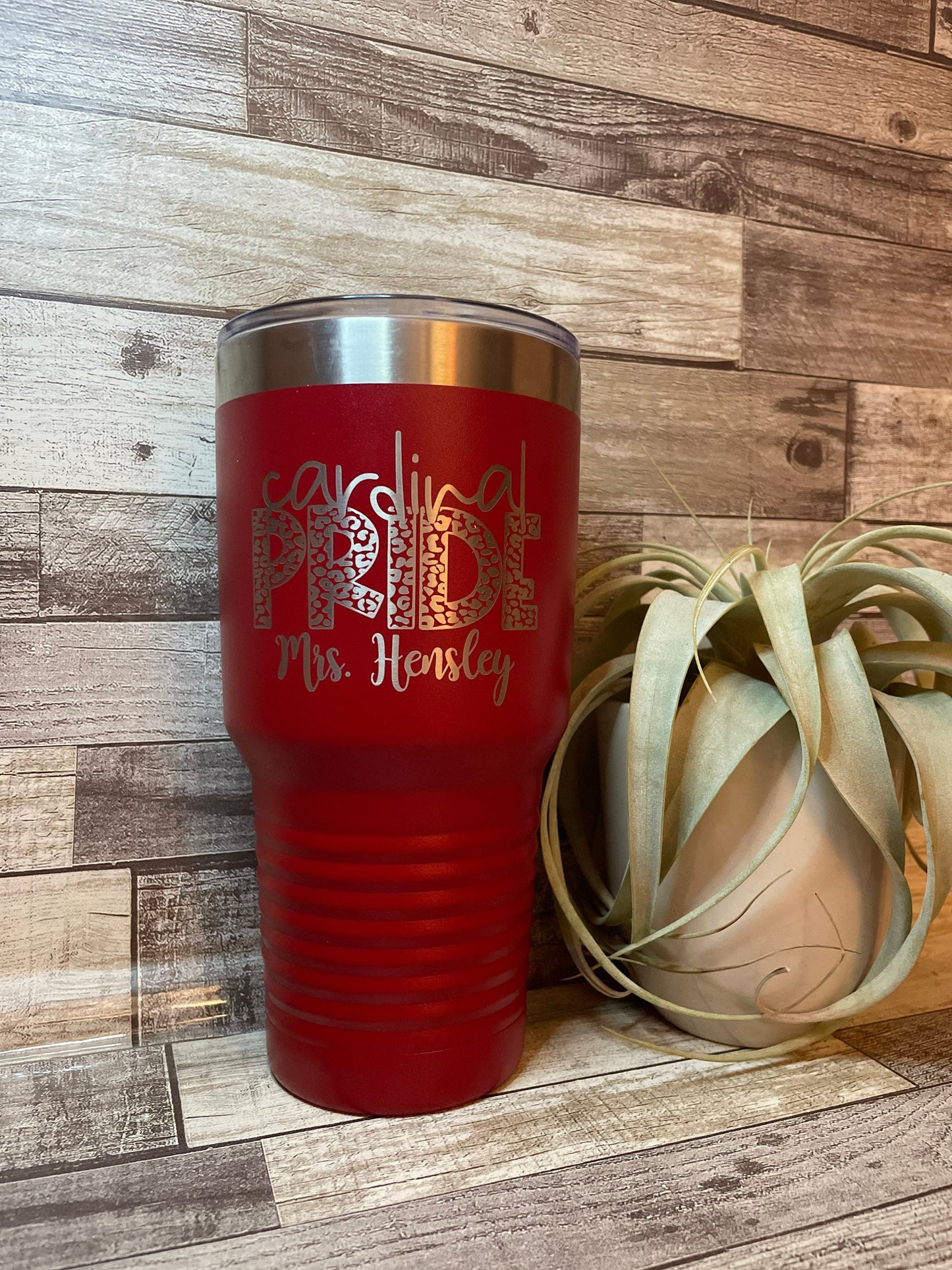 Cardinal Pride Leopard Stainless Steel Tumbler