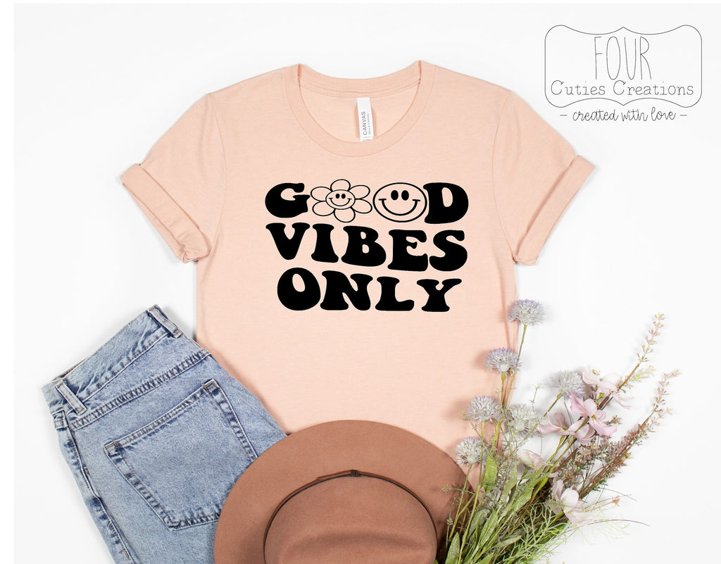 Good Vibes Only Retro Inspired Tee