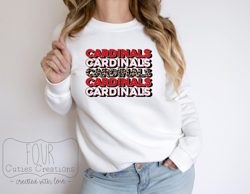 Cardinal Stacked Cheetah Print Sweatshirt