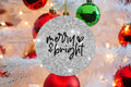 Merry and Bright Rhinestone Ornament