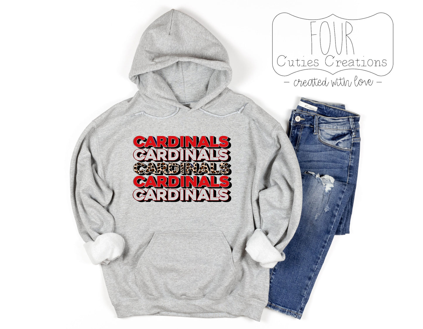 Cardinal Stacked Cheetah Print Sweatshirt