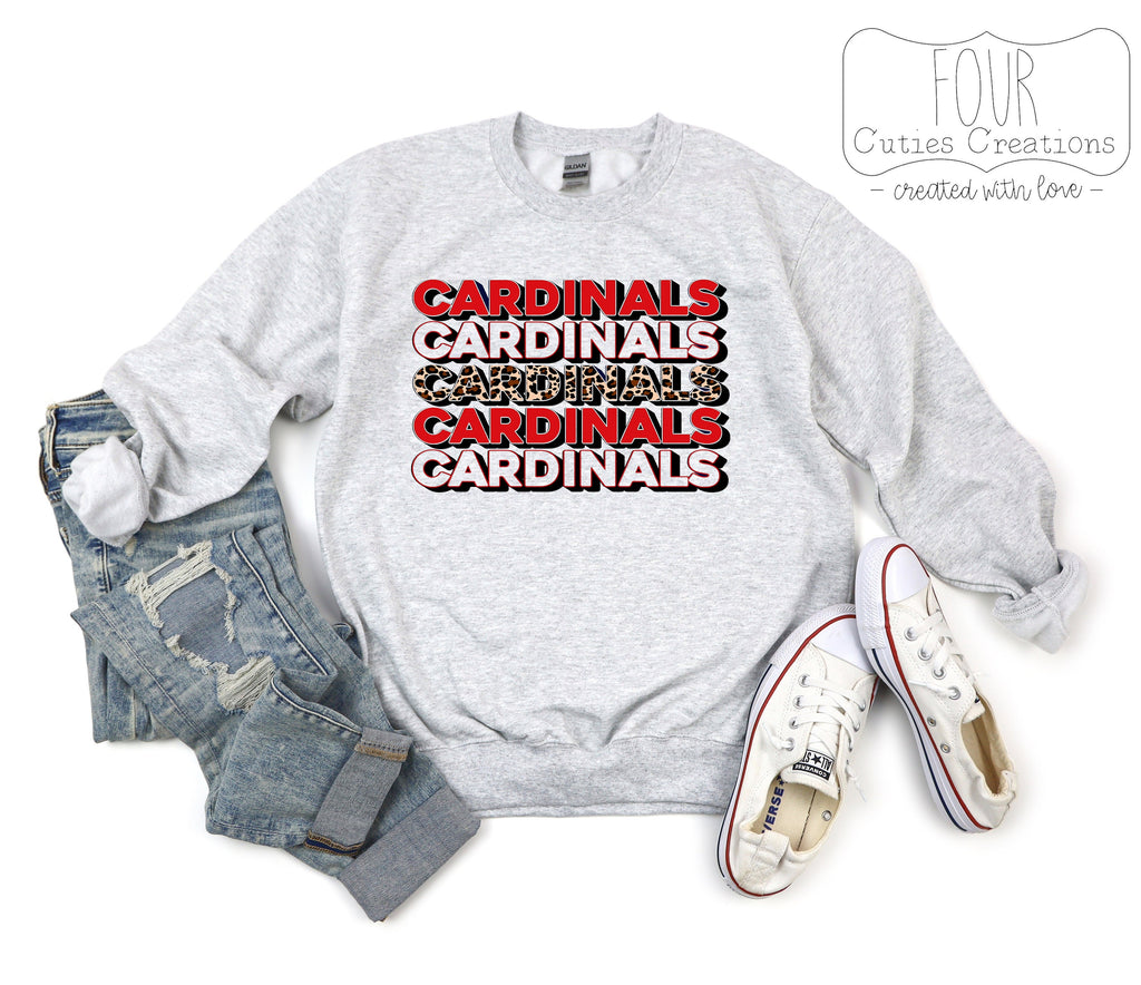 Cardinal Stacked Cheetah Print Sweatshirt