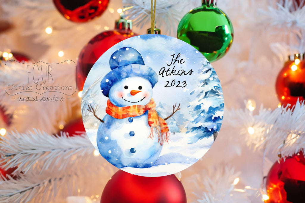 Personalized Snowman Ornament
