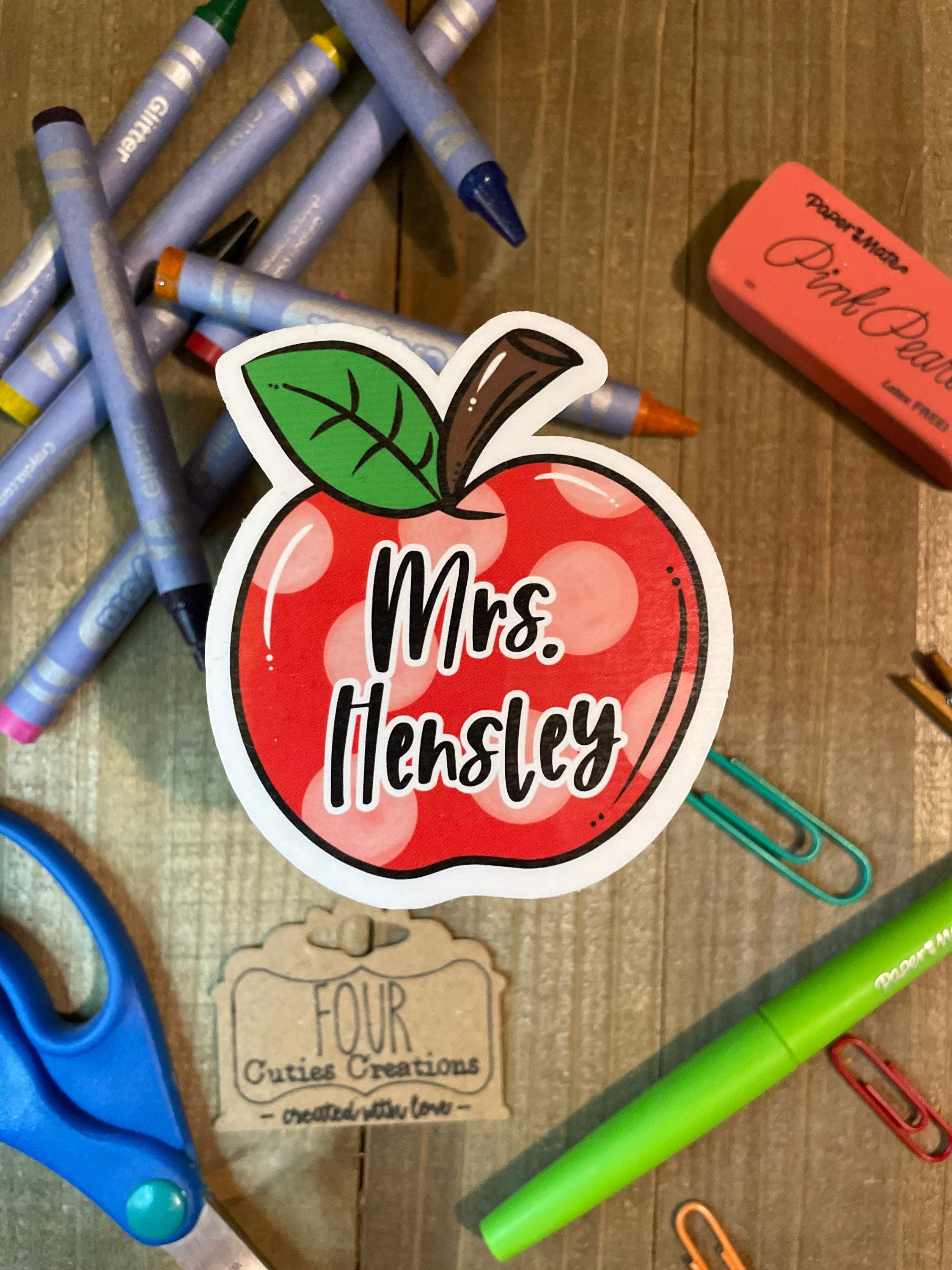 Teacher Apple Sticker or Magnet