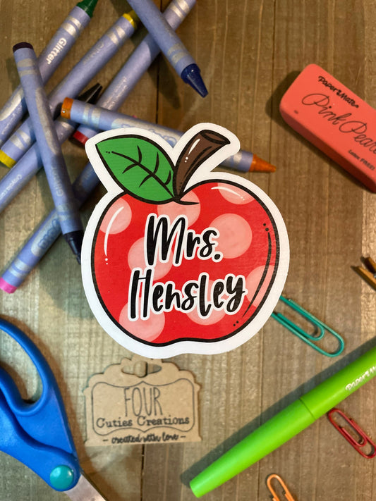 Teacher Apple Sticker or Magnet