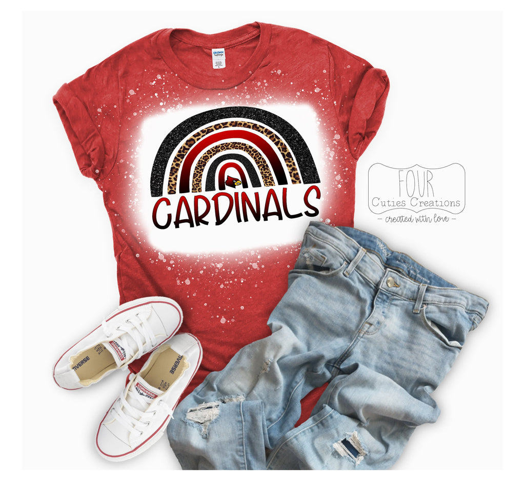 Cardinals Rainbow (bleached or solid) Tee