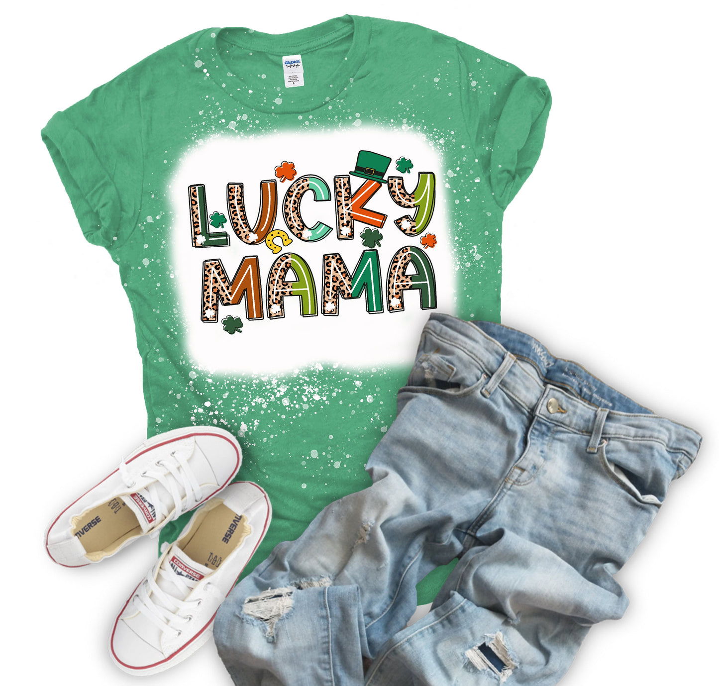 Lucky Mama (Bleached or Solid) Tee