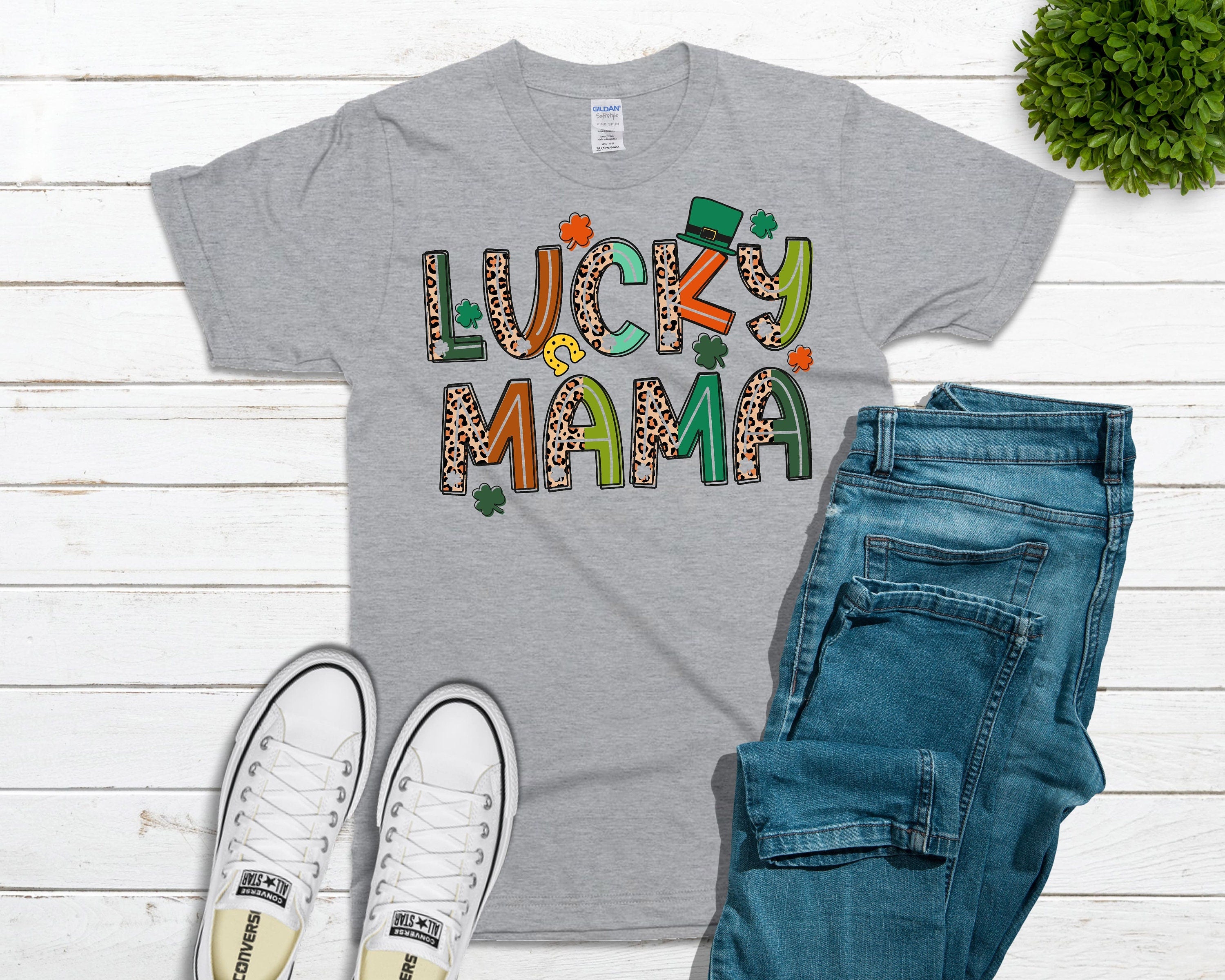 Lucky Mama (Bleached or Solid) Tee